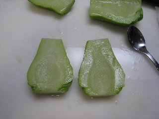 ハヤトウリ灰汁出し